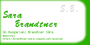sara brandtner business card